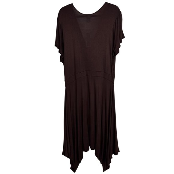 Bundle 2 U-Knit Dresses Black &‎ Brown 1X Handkerchief Hem Whimsigoth Dark Fairy - Picture 13 of 14